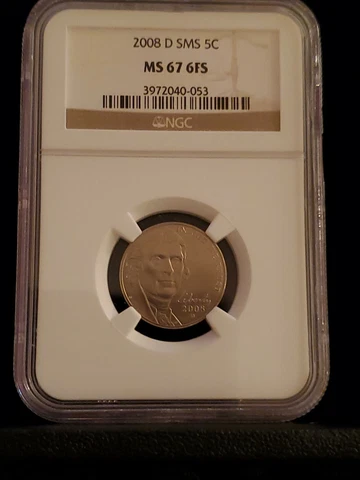 2008-D JEFFERSON NICKEL NGC MS-67 6FS SMS RARE Cover