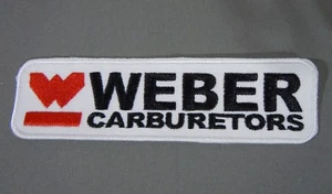 WEBER Carburetors Embroidered Iron On Uniform-Jacket Patch 4 1/2" x 1 1/4" - Picture 1 of 2