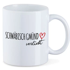 Kaffeetasse Schwäbisch Gmünd verliebt Keramik Tasse Geschenkidee Souvenir Präsen - Picture 1 of 50