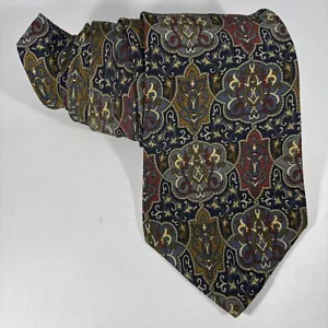 Christian Dior Monsieur Vintage 100% Silk Neck Men's Tie Floral Italian Made USA - Picture 1 of 4