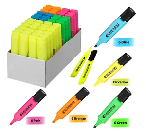 Evidenziatore quadrato SQ assortito pennarello fluorescente vibrante brillante - Foto 1 di 1