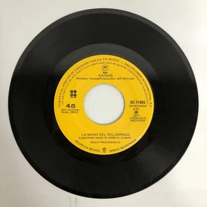 KANSAS - LA MANO DEL RELAMPAGO / RETRATO - 1977 MEXICAN 7¨ SINGLE, PAPER SLEEVE - Imagen 1 de 3