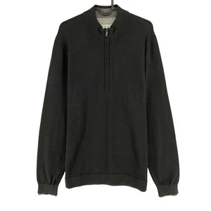 Adidas Adipure Dark Grey Zip Neck Wool Blend Sweater Pullover Size M - Picture 1 of 10