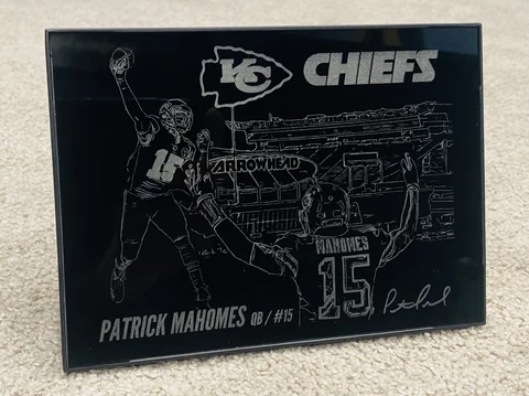 Pat Mahomes CUSTOM Glass Desk/Wall Art (8x10) Kansas City Chiefs Cover