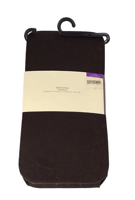 Medias opacas Merona marrón oscuro 1x/2x nailon spandex transparente a la cintura Foto 1 de 4