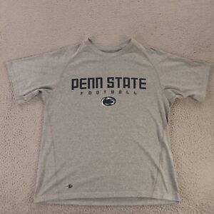 Penn State Shirt Mens M Gray Polyester Short Sleeve Football Short Sleeve Adidas
