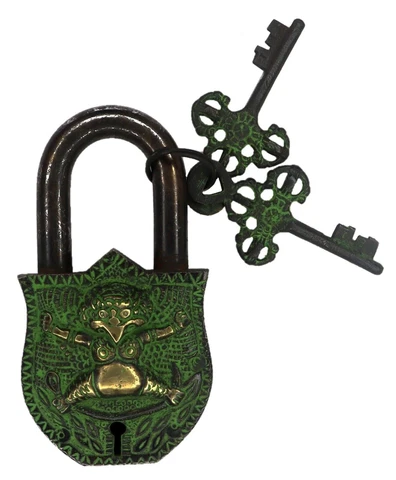 Tibetan Garuda shape Door Lock Antique Vintage Style Brass Handcrafted Padlock Cover