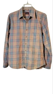 UntuckIt Dress Shirt Designer Plaid Slim Fit Long Sleeve Mens Size Medium - Picture 1 of 6