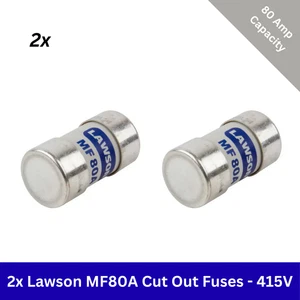 2x Fusible de corte Lawson MF80A House Service - 415V. BS88 - Imagen 1 de 2