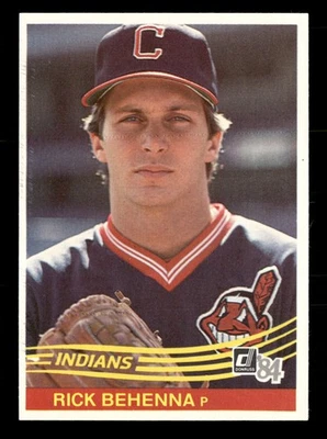 1984 Donruss #346 Rich Behenna Cleveland Indians - Image 1 of 2