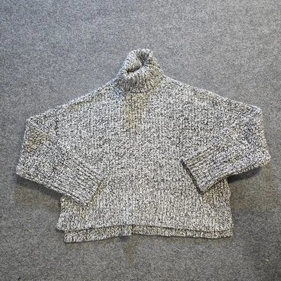 Suéter Madewell Mujer Talla Mediana Gris Tejido Cuello Alto Cuadrado Cápsula Informal Foto 1 de 4