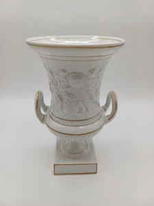 Von Schierholz Thüringen Porzellan Prunk Vase Pokal Urne Henkel Goldrand Sockel - Bild 1 von 7