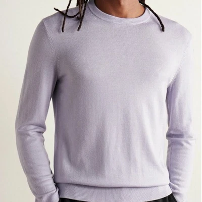 CLUB MONACO Merino Wool Crewneck Sweater Light Purple Sz L $138 {C35} - Image 1 of 4