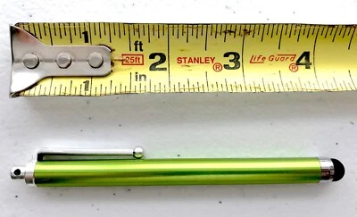 4" LONG PREMIUM CLIP STYLUS touch capacitive pen pack universal for phone tablet - Image 1 of 4