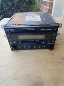 02-04 SUBARU WRX OEM 6 DISC CD CHANGER, CASSETTE PLAYER AND RADIO - Picture 1 of 3