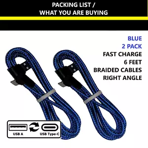 2 Pack 6ft Fast Charger Cable USB Cord for Samsung Galaxy A06 A14 15 16 25 35 55 - Picture 1 of 118