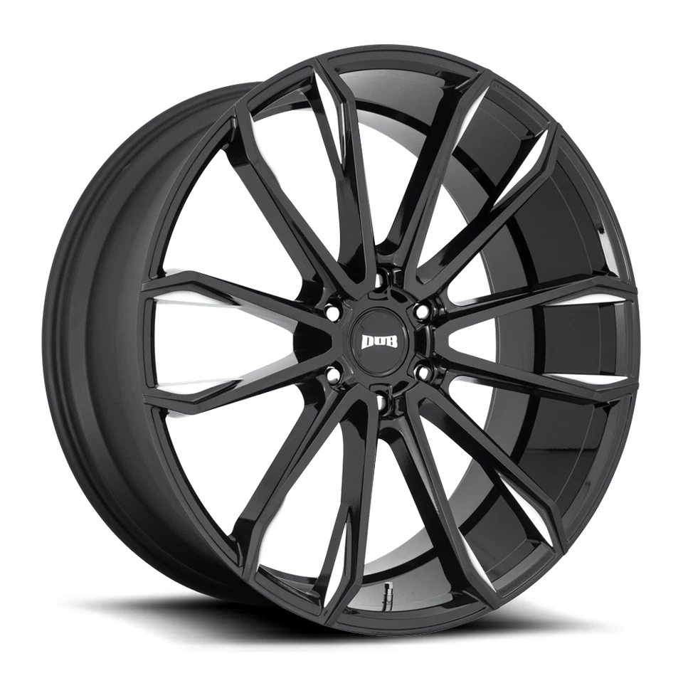 1 24-дюймовый черный фрезерованный обод колеса DUB S253 Clout Cadillac Escalade 6x5,5 зажим НОВЫЙ - Изображение 1 из 2