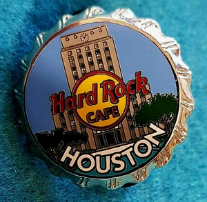 HOUSTON TEXAS BOTTLE CAP SERIES *CITY HALL BUILDING* Hard Rock Cafe PIN LE - Picture 1 of 1