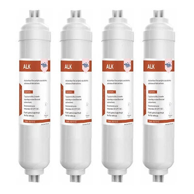 4 Pack Alkaline pH+ Inline Mineral Water Filter Cartridges Replacement RO System - Image 1 of 4