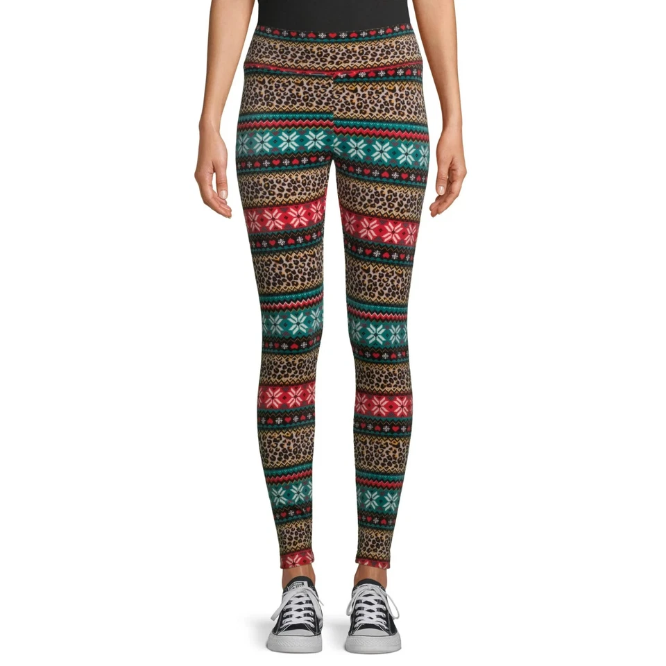 NO BOUNDARIES Junior PLUSH VELOUR Christmas XL LEGGINGS New - Image 1 of 1