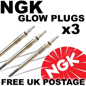 3x NGK NTK Diesel D Heater Glow Plugs SMART (MCC) FORTWO 0.8 08--> #6600 - Picture 1 of 1