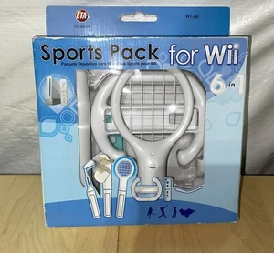 Sports Pack 6 in 1 for Nintendo Wii Video Game Controller Accessories Club Wheel - Picture 1 of 2