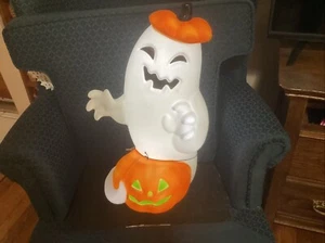 NEW Hyde & Eek 23” Outdoor Halloween Light & Sound Pumpkin & Ghost Blow Mold - Picture 1 of 5