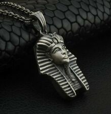 Detailed Egyptian king Pharaoh 925 Sterling Silver Mens Pendant Gift
