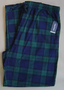NWT $40 NAUTICA XL TARTAN PLAID PAJAMA LOUNGE PANTS FLEECE Maritime Navy KP34F6 - Picture 1 of 3