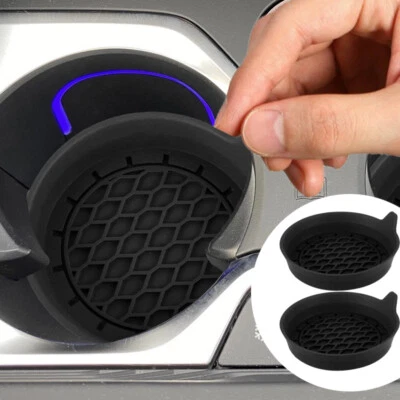 2PCS Anti Slip Cup Holder Insert Coasters Pads Mats Universal Car Accessories - Image 1 of 4