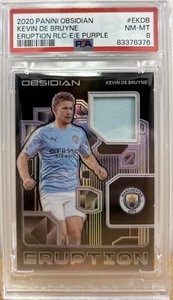 2020 Obsidian Eruption Kevin De Bruyne Match Worn /75 PSA 8 - Picture 1 of 2