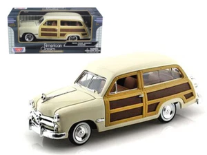 1949 Ford Woody Wagon Beige 1/24 Diecast Model Car by Motormax - Picture 1 of 1