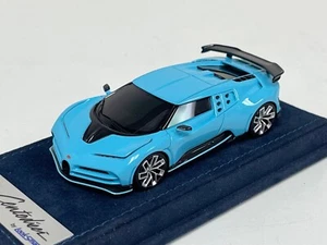 1/43 Looksmart Bugatti Centodieci in bugatti Light Blue Alcantara Base LS513E - Picture 1 of 9