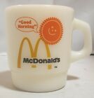 Vintage McDonald’s Fire King Milk Glass Coffee Mug Anchor Hocking 1970s USA