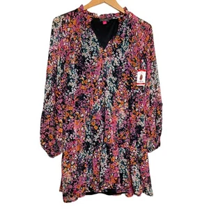 VINCE CAMUTO Womens Tiered Mini Floral Flowy Dress XS NWT - Picture 1 of 11
