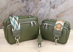Umhängetasche Damen, Bauchtasche Damen Leder, Crossbody Bag Damen Breiter Gurt - Bild 1 von 61