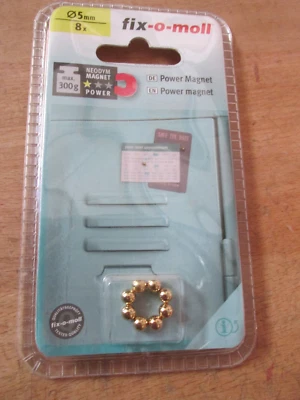 Marken  Neodym Magnete Kugeln 5mm gold / Packung mit 8Stück AKT2024 Kunstreg - Bild 1 von 4