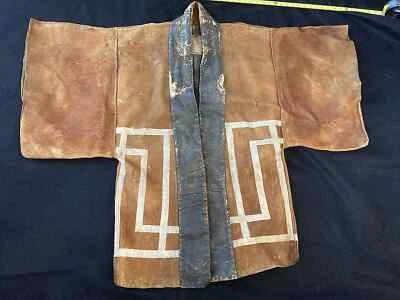 ¡Súper RARO! Bata de bombero japonés del período Edo Doeskin para hombre rico Foto 1 de 4