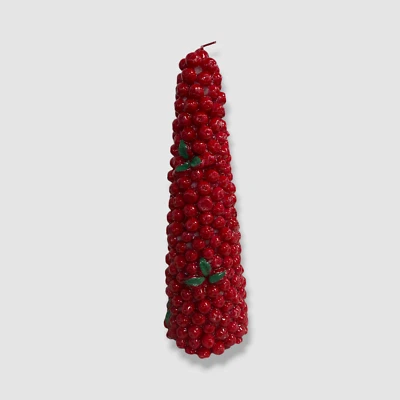 Medium Red Berry Tree Candle 12"in - image 1 of 4