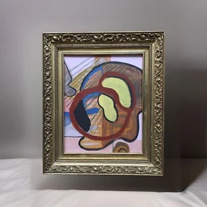 LISTED ARTIST painting ABSTRACT modernist fine art Dr. BENJAMIN L. Gross FRAMED - Picture 1 of 8