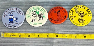 Vintage 1970s and 80s Big Bear Old Miners Days / Octoberfest Pin / Pinback Lot - Picture 1 of 6