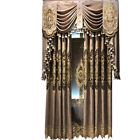 Luxury European Curtains Floral Embroidered Semi Blackout Curtain Drape 1 Panel