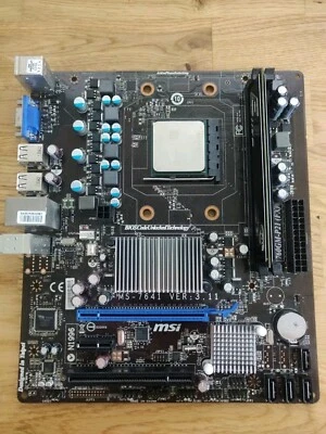 MSI MS-7641 Motherboard With 8gb DDR3 RAM and AMD Athlon II X4 640 - Image 1 of 3