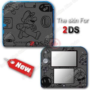 Super Mario Black Edition Amazing Cool Skin Sticker Decal Cover for Nintendo 2DS