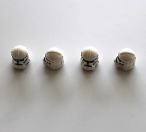 Star Wars LEGO x 4 Minifigure Bianco, Elmetto Clone Trooper Standard - Foto 1 di 1