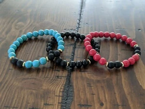 Tiger eye diy charm Multicolor Natural Stone Beads charm Bracelet For Women men - Picture 1 of 10