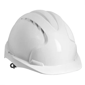 JSP EVO3 Premium Vented Safety Helmet Comfort Liner Standard Peak White Yellow - Picture 1 of 3