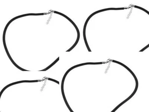 4MM 1Pc Flat Waxed Cotton Necklace Cords Ropes With Clasps/Hooks - Picture 1 of 1
