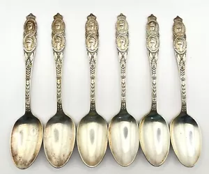 International Silver Co. - King George & Queen Elizabeth - Silver Spoons - 6” - Picture 1 of 8