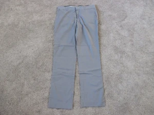 Men's H&M Dress Pants Regular Fit Gray Flat Front Slacks Trousers, 32x31 VGC - Picture 1 of 6